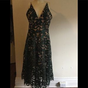 Dress The Population Blair Sequin Emerald Dress L